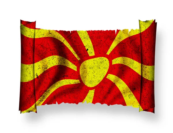 Σημαία Της Μακεδονίας Του Πατριωτισμού Και Της Χώρας — Φωτογραφία Αρχείου