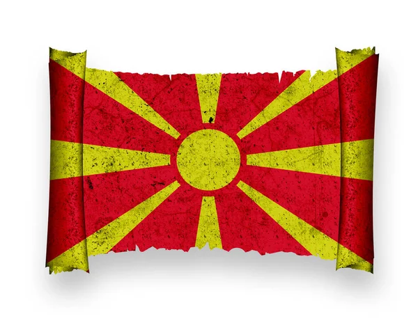 Σημαία Της Μακεδονίας Του Πατριωτισμού Και Της Χώρας — Φωτογραφία Αρχείου