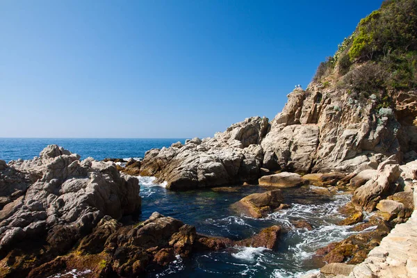 Cliff Line Costa Brava Lloret Mar Spain — Φωτογραφία Αρχείου
