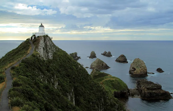 Lighthouse Nugget Point Find Called Southern Scenic Route South Island — Stock Photo, Image