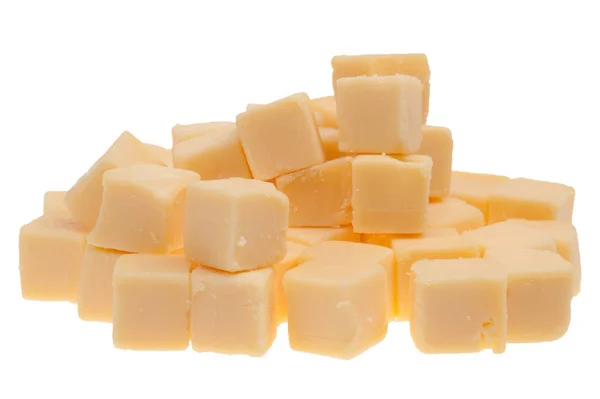 白い背景に隔離されたチーズの塊は — ストック写真