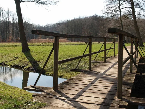 Pont Dans Parc Château — Photo