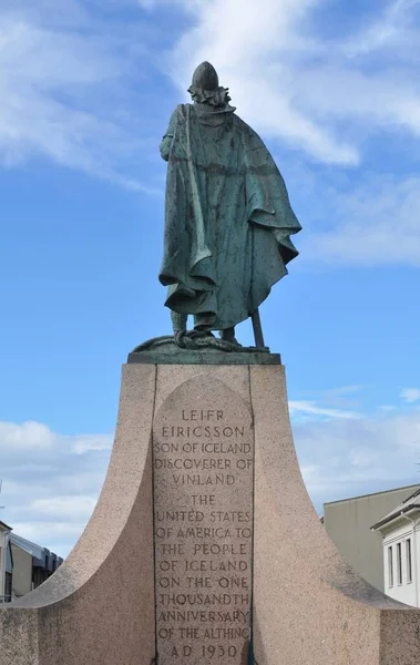 Monument Leif Ericsson Reykjavik Center — Stock Photo, Image