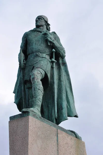Pomnik Leif Ericsson Reykjavik Centrum — Zdjęcie stockowe