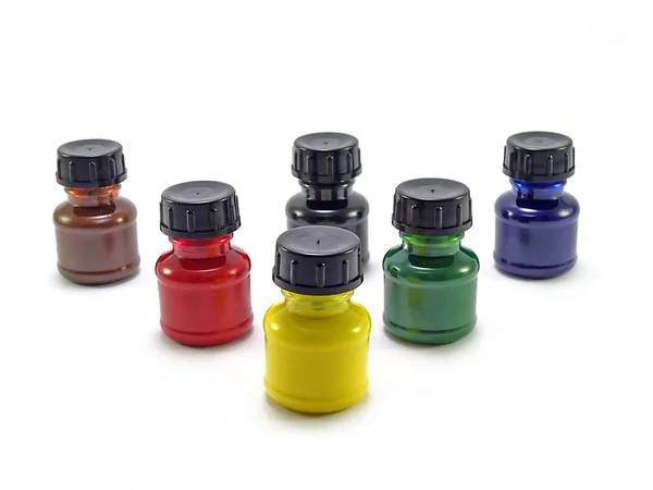 Bottiglie Capovolte Colore — Foto Stock