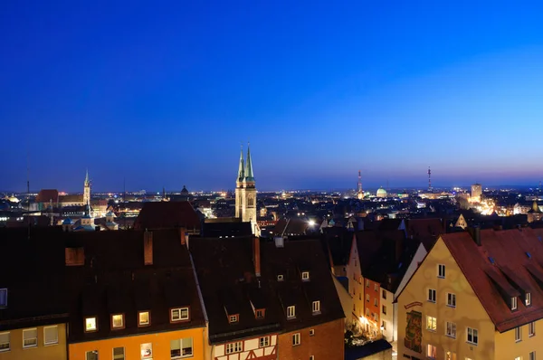 Vieille Ville Dans Nuremberg Nuit Allemagne — Photo