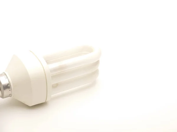 Energy Saving Lightbulb White Background — 스톡 사진