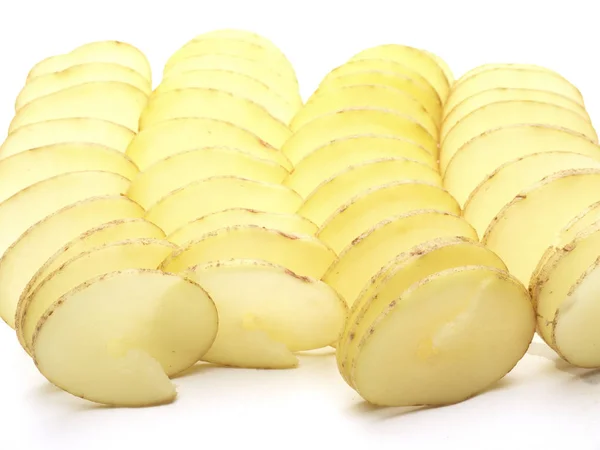 Raw Potatoes Cut Spiral — Stock Photo, Image