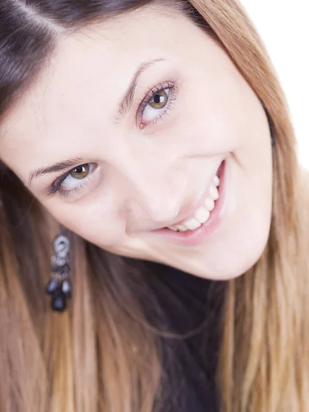 Portrait Beautiful Young Girl Smiling — Stock Photo, Image