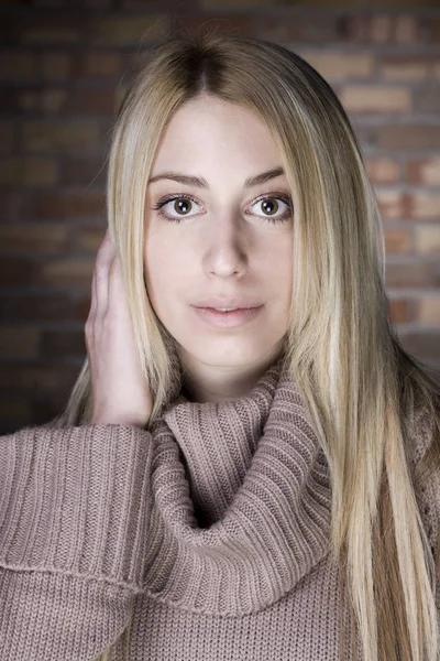 Portrait Real Beautiful Young Surprised Girl — Stock Photo, Image