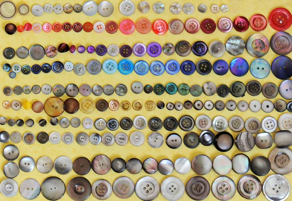 Closeup Many Buttons Many Colors — Stock Photo, Image