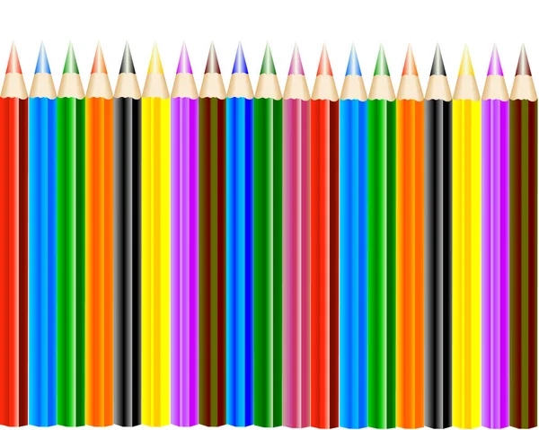 Collection Vectorial Computer Generated Colored Pencils — Stock Photo, Image