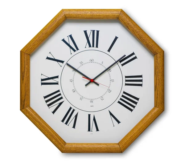 Wall Clock Wood — 图库照片