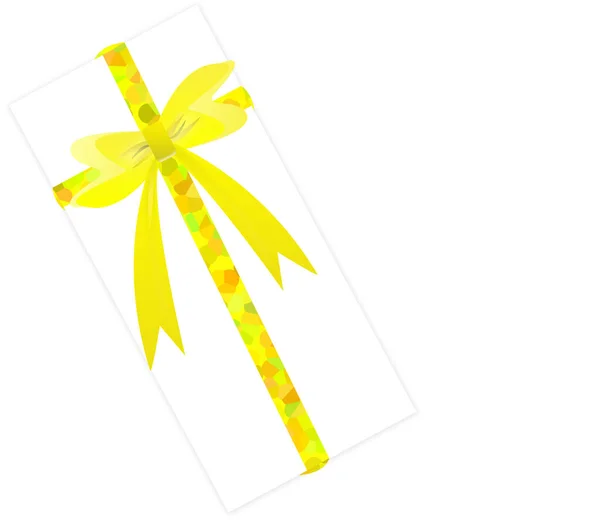Подарочная Желтая Ленточка Букву — стоковое фото