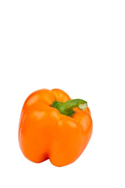 Imagen Pimiento Naranja Sobre Fondo Blanco — Foto de Stock