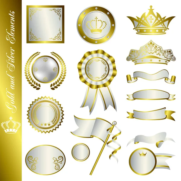 Gouden Zilveren Elementen — Stockfoto