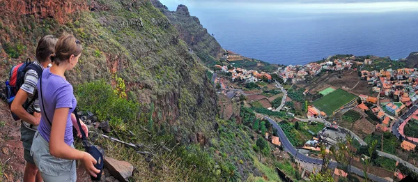 Originally Coastal Village Agulo Gomera — Stock Photo, Image