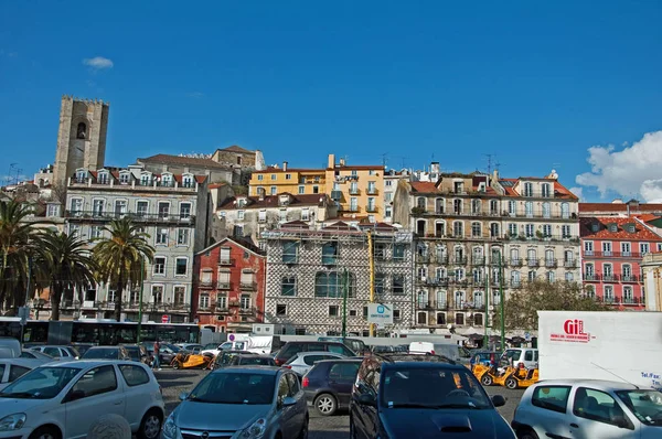 Portekiz Başkenti Lizbon Şehir Peyzaj Rooftops Bina Mimari — Stok fotoğraf