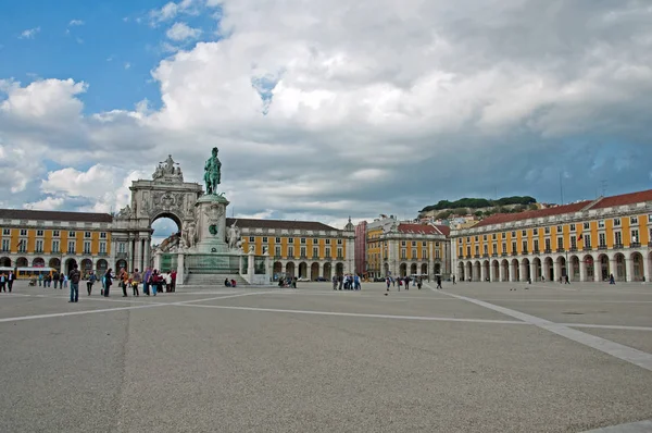 Lisbon Área Paisaje Turistas Personas Escultura Arquitectura — Foto de Stock