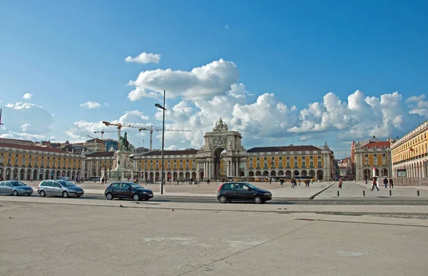 Lisbon Área Paisaje Turistas Personas Escultura Arquitectura — Foto de Stock