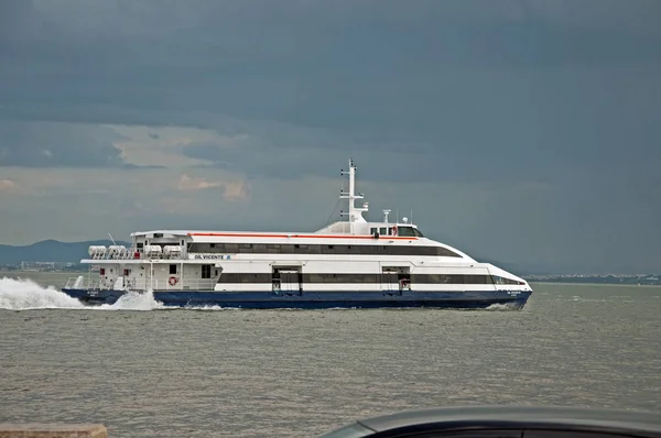 Portugal Yacht Laut Pemandangan Pantai Alam Gelombang — Stok Foto