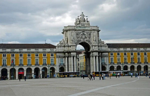 Lisboa Área Paisagem Turistas Pessoas Escultura Arquitetura — Fotografia de Stock