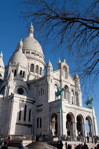 Jedna Nejzajímavějších Budov Paříži Sacre Coeur — Stock fotografie