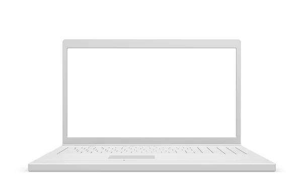 Laptop Aislado Blanco Con Espacio Copia — Foto de Stock