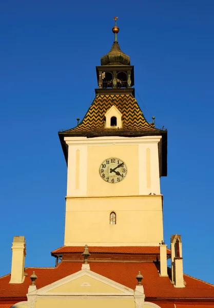 Braszów Wieża Rynku Rady Średniowieczny Dom Burmistrza Miasta Rumunia — Zdjęcie stockowe