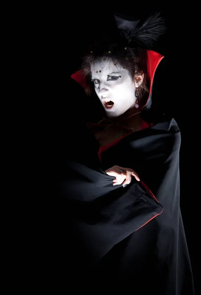Genç Bir Kadın Vampir Bir Portre — Stok fotoğraf