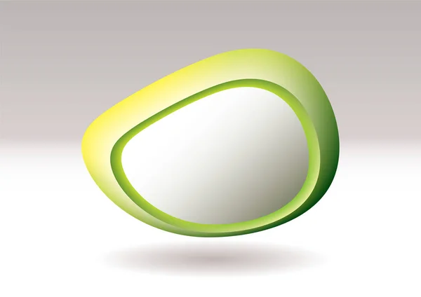 Green Yellow Pebble Icon Inspired Concept Shadow — Stock Photo, Image