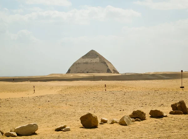 Verbogene Pyramide Der Königlichen Nekropole Von Dashur Ägypten — Stockfoto