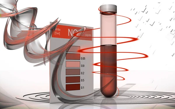 Illustration Numérique Test Nitrite Arrière Plan Couleur — Photo