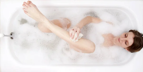 Young Woman Bathtub — Stock Photo, Image