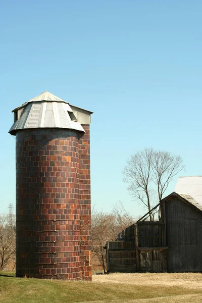 Old Barn Silo — Stock Photo, Image