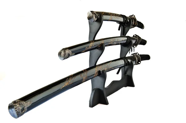 Tři Samurajské Meče Nadvlády — Stock fotografie