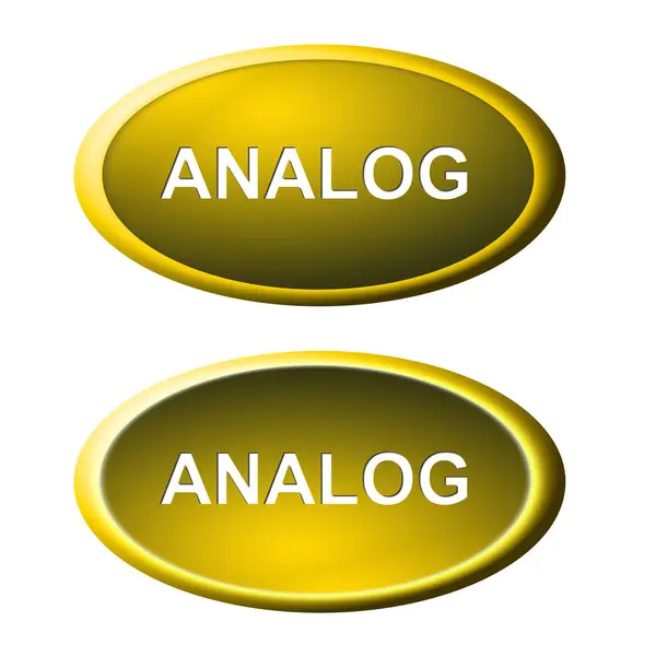 Analog Düğmesi Grafik Resimleme — Stok fotoğraf