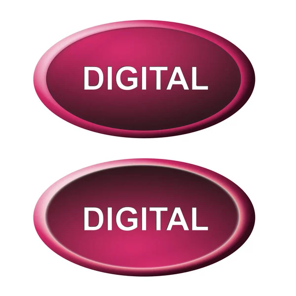 Botón Digital Ilustración Digital — Foto de Stock