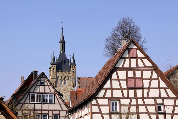 Malebný Pohled Krásnou Středověkou Architekturu — Stock fotografie