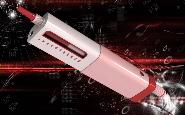 Ψηφιακή Απεικόνιση Της Συσκευής Τύπου Πένας Της Ινσουλίνης Έγχρωμο Φόντο — Φωτογραφία Αρχείου