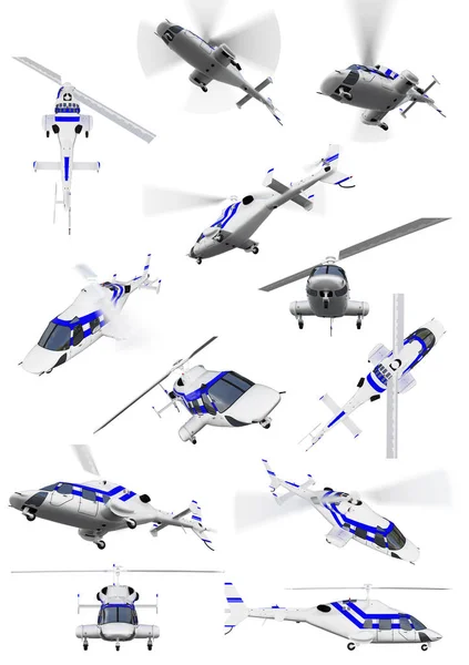 Enskild Insamling Helikopter — Stockfoto