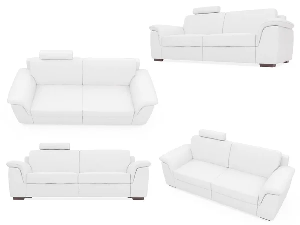 Isolated Collage Sofa White Background — Stock Photo, Image