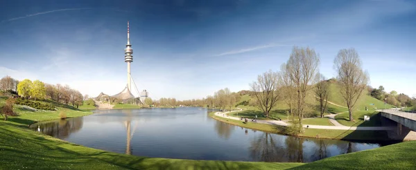 Panorama Parku Olimpijskiego Monachium — Zdjęcie stockowe