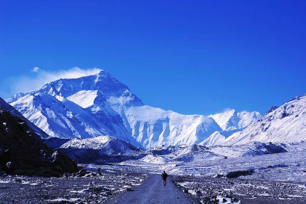 Landschaft Des Mount Everest Von Der Nordwand Tibet China — Stockfoto