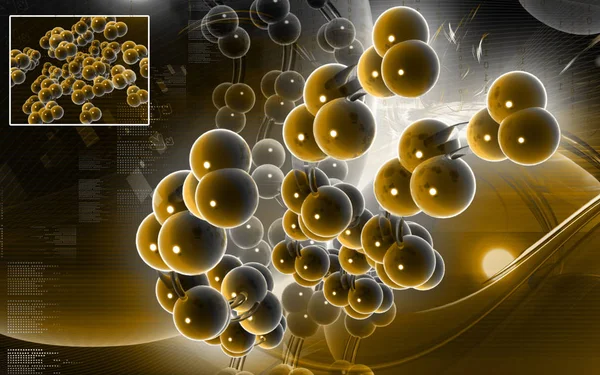 デジタル イラスト色の背景で Dna — ストック写真