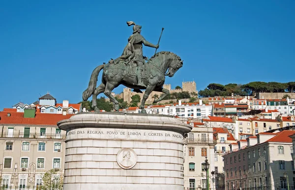 Lisboa Escultura Caballo Capital Historia Ciudad — Foto de Stock