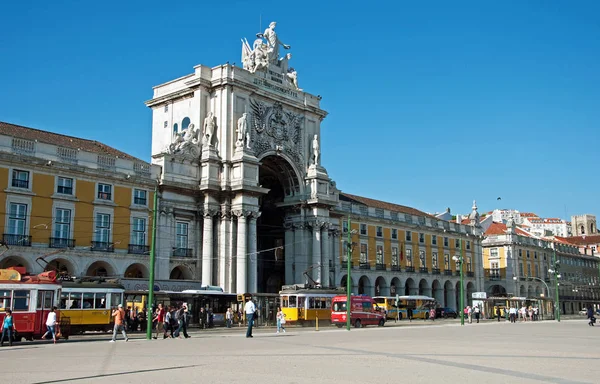 Portogallo Tram Trasporto Stradale Storia Della Città Lisbona — Foto Stock