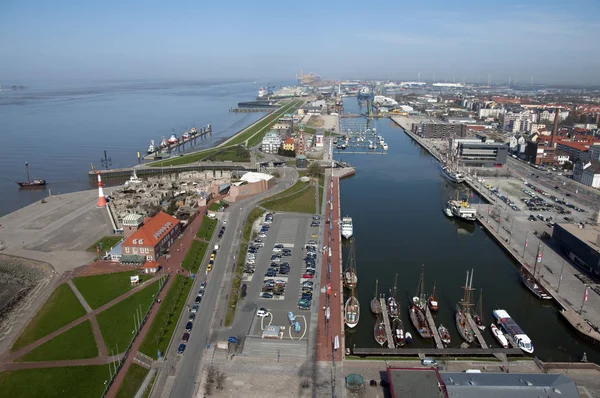Bremerhaven Una Ciudad Portuaria Costa Alemana Del Mar Del Norte — Foto de Stock