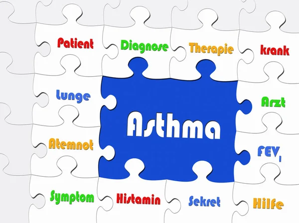 Asma Enfermedad Conceptual Medicina — Foto de Stock