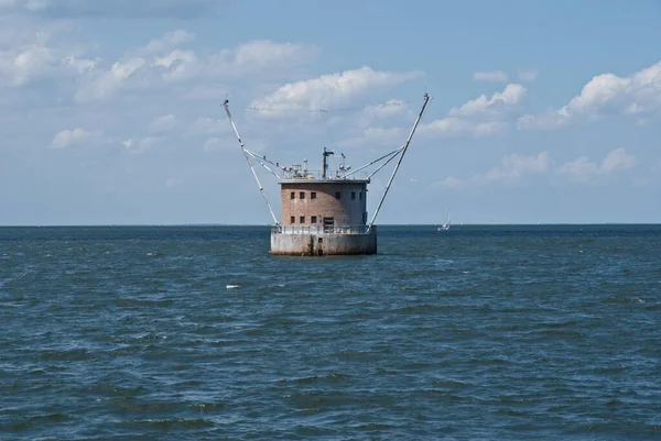 Old Beacon Greifswalder Bodden — стоковое фото